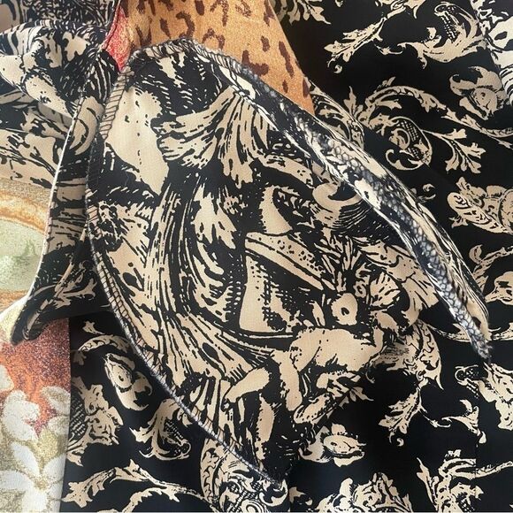 Nwt Deadstock Vintage Carole Little Mixed Media Print Blazer With Attached Vest - Picture 5 of 7